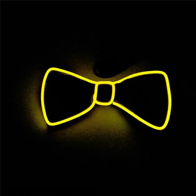 LED Light Up Bow Tie – Neon Glowing Party Bow Tie for Festivals, Raves & Nightclub Events
