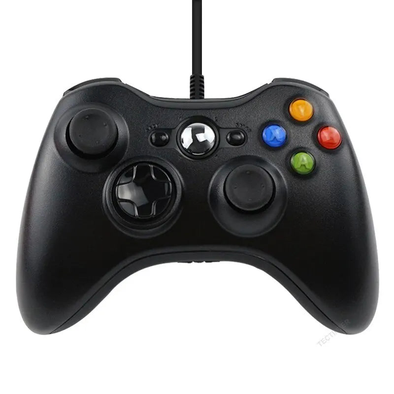 USB Wired Gaming Controller for Xbox 360 and PC – Gamepad with Vibration