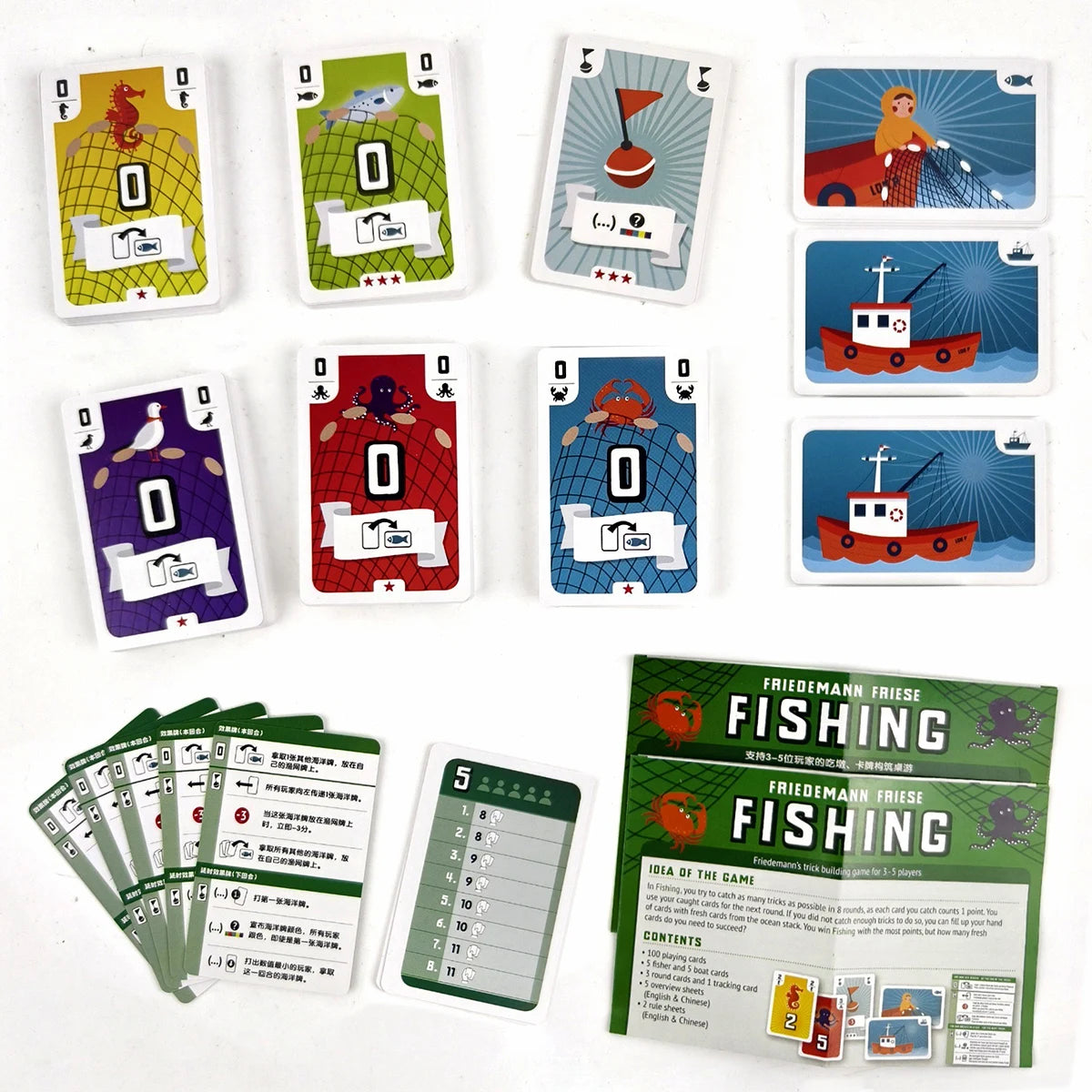 Fishing Strategy Board Game – Fun Family Party Card Game for 3–5 Players