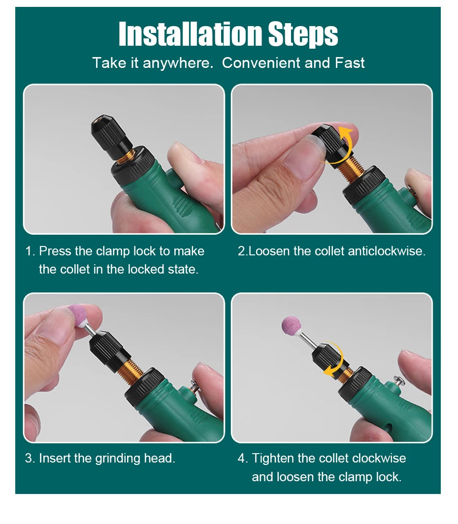 Mini Cordless Rotary Tool – USB Rechargeable Engraving & Mini Drill Kit