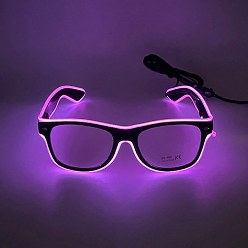 Neon LED Festival Glasses – Light Up Party Sunglasses for Music Festivals, Clubs & Night Events