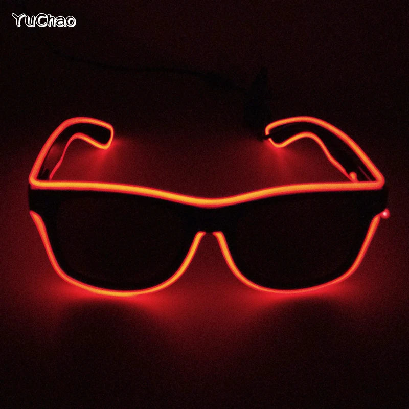 Rainbow LED Festival Glasses – Futuristic Light Up DJ Sunglasses for Raves, Concerts & Night Parties