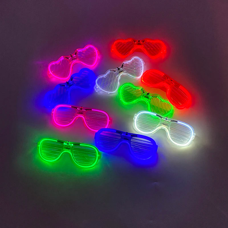 Neon LED Festival Glasses – Light Up Rave Sunglasses for Music Festivals, Clubs & Party Events