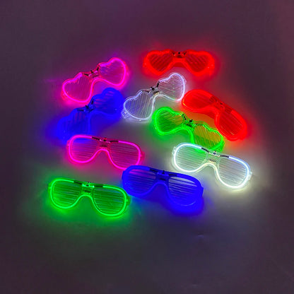 Neon LED Festival Glasses – Light Up Rave Sunglasses for Music Festivals, Clubs & Party Events