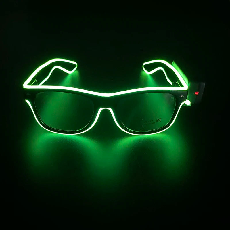 Neon LED Festival Glasses – Light Up Rave Sunglasses for Music Festivals, Clubs & Party Events