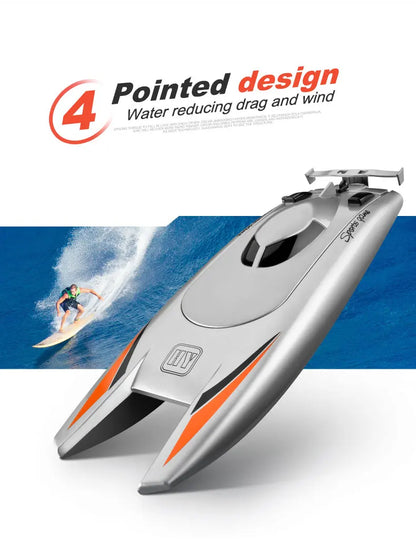 High-Speed RC Racing Boat – Waterproof Remote Control Speedboat Toy