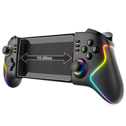 Wireless RGB Mobile Gaming Controller – Stretchable Bluetooth Gamepad for iOS, Android, PC & Switch