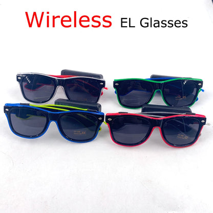 Wireless LED Festival Sunglasses – Glow Party UV400 Light Up Glasses for Rave Festivals & Night Events