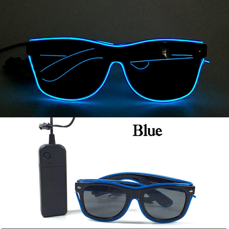 Neon LED Festival Glasses – Light Up Party Sunglasses for Music Festivals, Clubs & Night Events