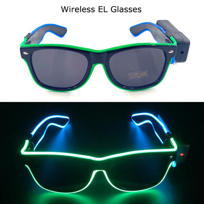 Wireless LED Festival Sunglasses – Glow Party UV400 Light Up Glasses for Rave Festivals & Night Events