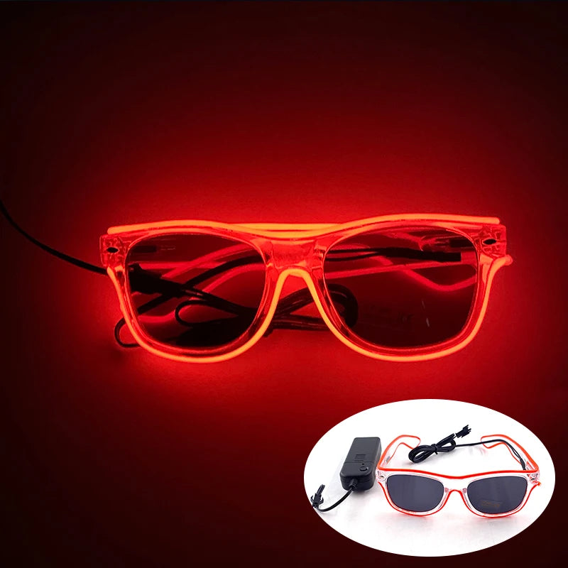 Neon LED Festival Glasses – Light Up Party Sunglasses for Music Festivals, Clubs & Night Events