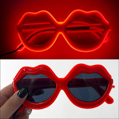 LED Heart Festival Glasses – Light Up Love Heart Sunglasses for Festivals, Parties & Bachelorette Events