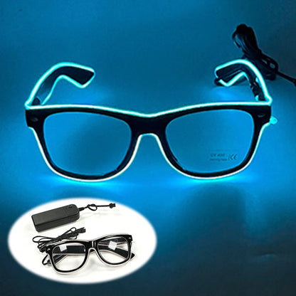 LED Rave Cosplay Glasses – Neon Light Up Festival Goggles for Music Festivals, DJ Parties & Clubs
