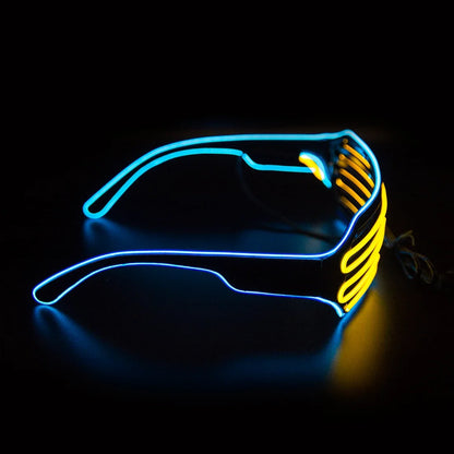 Neon LED Glow Glasses – Flashing Light Up Festival Sunglasses for Raves, Parties & Night Events