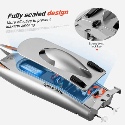 High-Speed RC Racing Boat – Waterproof Remote Control Speedboat Toy