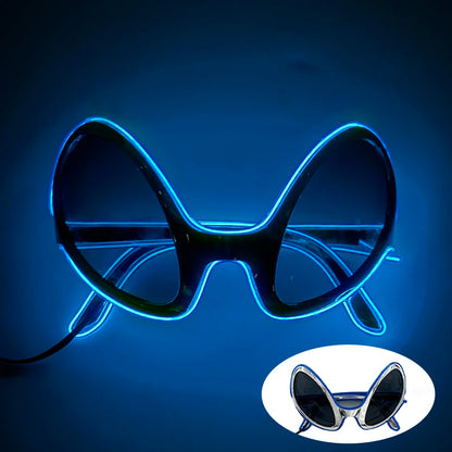 Alien LED Party Glasses – Light Up ET Sunglasses for Rave Festivals, Parties & Cosplay Events