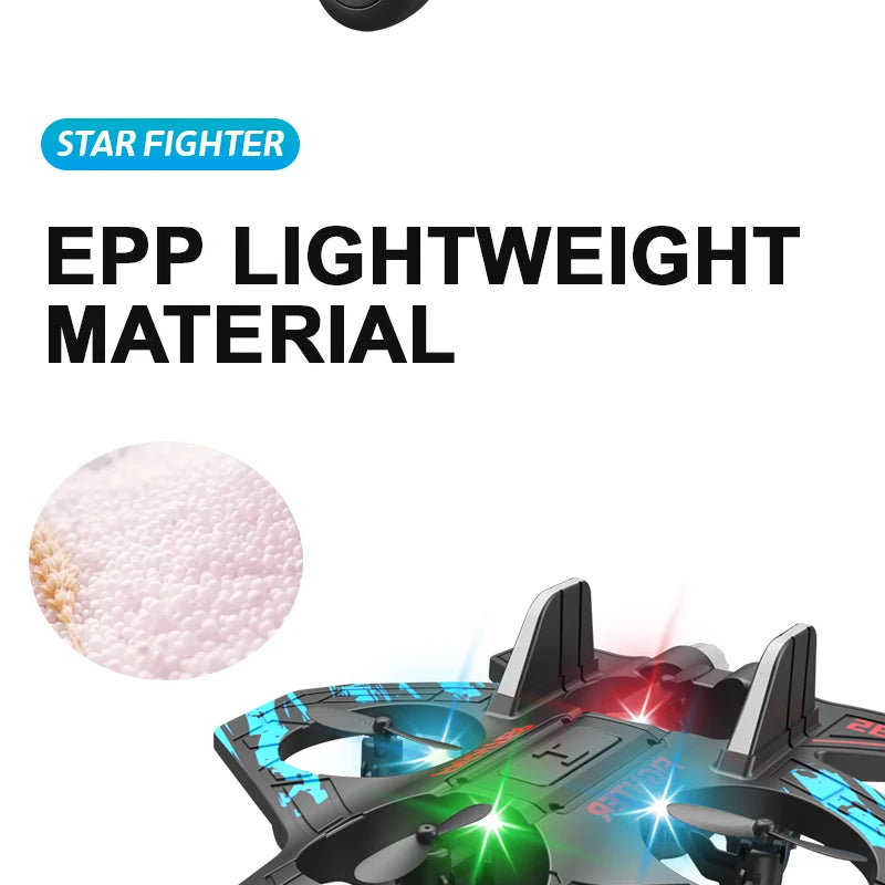 LED Remote Control Fighter Plane – 2.4G RC Foam Glider with Stunt Flight