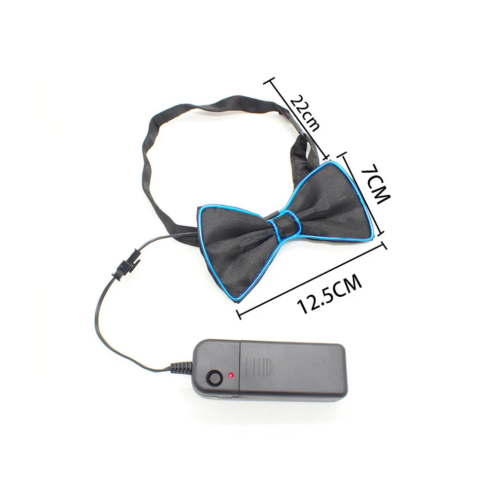 LED Light Up Bow Tie – Neon Glowing Party Bow Tie for Festivals, Raves & Nightclub Events