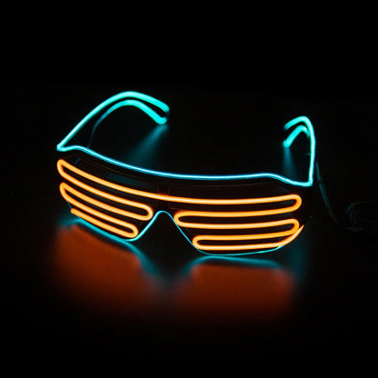 Neon LED Glow Glasses – Flashing Light Up Festival Sunglasses for Raves, Parties & Night Events