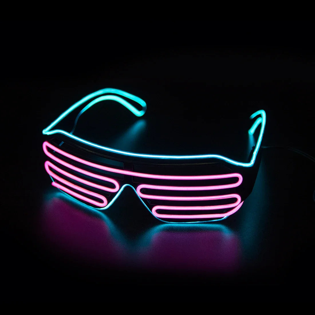 Neon LED Glow Glasses – Flashing Light Up Festival Sunglasses for Raves, Parties & Night Events