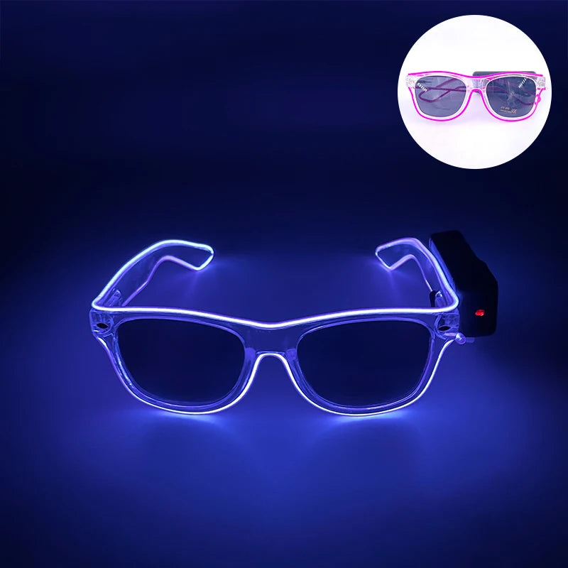 Neon LED Festival Glasses – Light Up Rave Sunglasses for Music Festivals, Clubs & Party Events