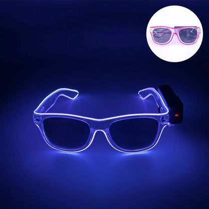 Neon LED Festival Glasses – Light Up Rave Sunglasses for Music Festivals, Clubs & Party Events
