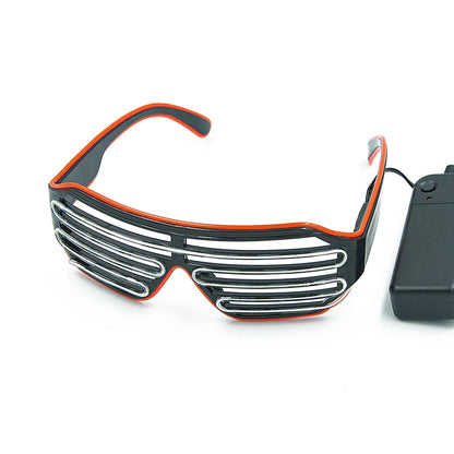 Neon LED Glow Glasses – Flashing Light Up Festival Sunglasses for Raves, Parties & Night Events