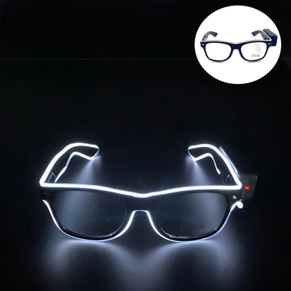 Neon LED Festival Glasses – Light Up Rave Sunglasses for Music Festivals, Clubs & Party Events