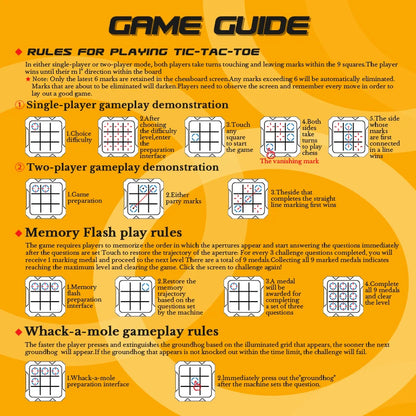 Electronic Tic Tac Toe Game – Portable LED Strategy Puzzle Game