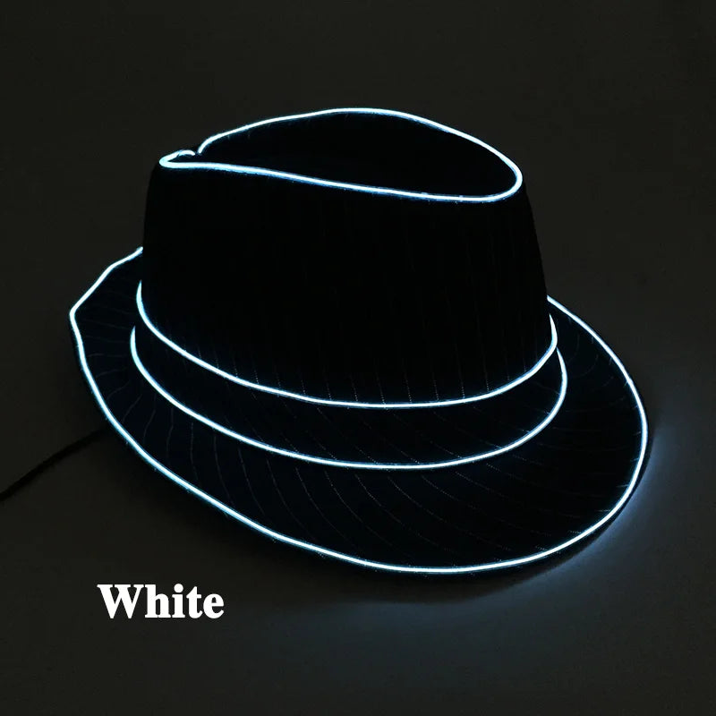 LED Fedora Festival Hat – Light Up Neon Party Hat for Raves, Concerts & Nightclub Events