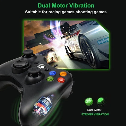 USB Wired Gaming Controller for Xbox 360 and PC – Gamepad with Vibration