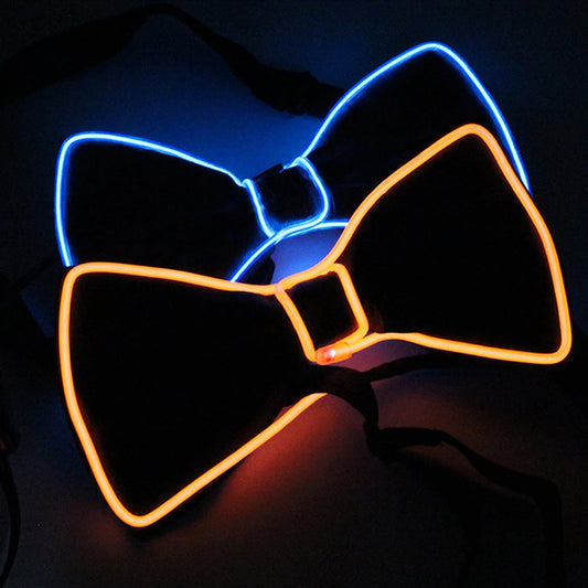 LED Light Up Bow Tie – Neon Glowing Party Bow Tie for Festivals, Raves & Nightclub Events