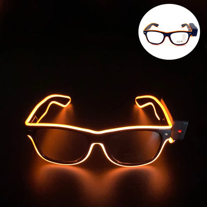 Neon LED Festival Glasses – Light Up Rave Sunglasses for Music Festivals, Clubs & Party Events