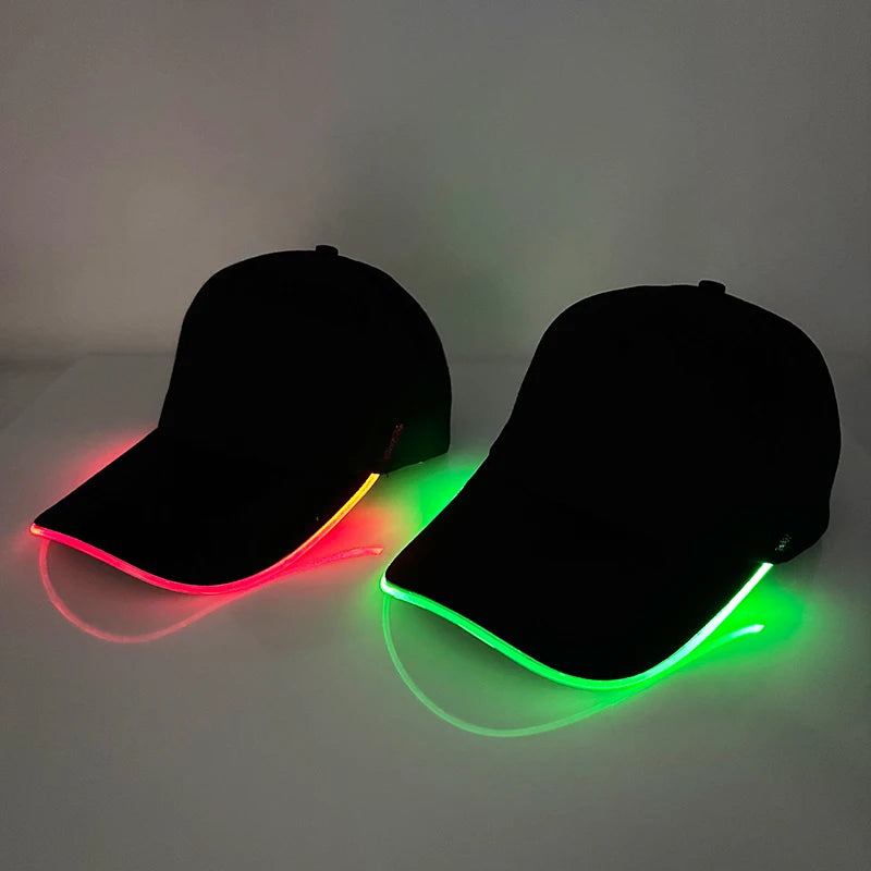 LED Light Up Baseball Cap – Rechargeable Glow Festival Hat for Raves, Concerts & Night Parties