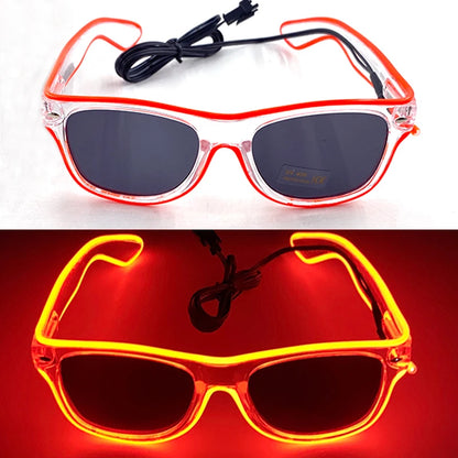 LED Rave Cosplay Glasses – Neon Light Up Festival Goggles for Music Festivals, DJ Parties & Clubs