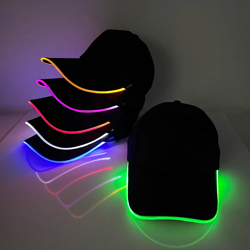 LED Light Up Baseball Cap – Rechargeable Glow Festival Hat for Raves, Concerts & Night Parties