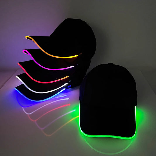 LED Light Up Baseball Cap – Rechargeable Glow Festival Hat for Raves, Concerts & Night Parties