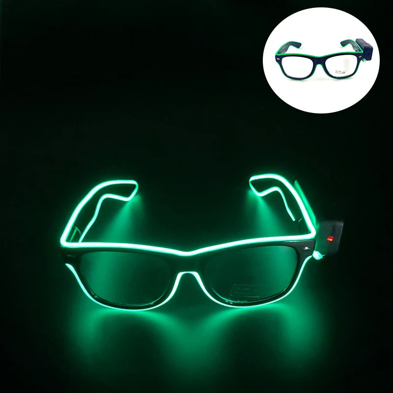 Neon LED Festival Glasses – Light Up Rave Sunglasses for Music Festivals, Clubs & Party Events