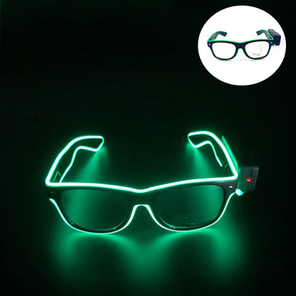 Neon LED Festival Glasses – Light Up Rave Sunglasses for Music Festivals, Clubs & Party Events