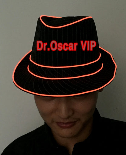 LED Fedora Festival Hat – Light Up Neon Party Hat for Raves, Concerts & Nightclub Events