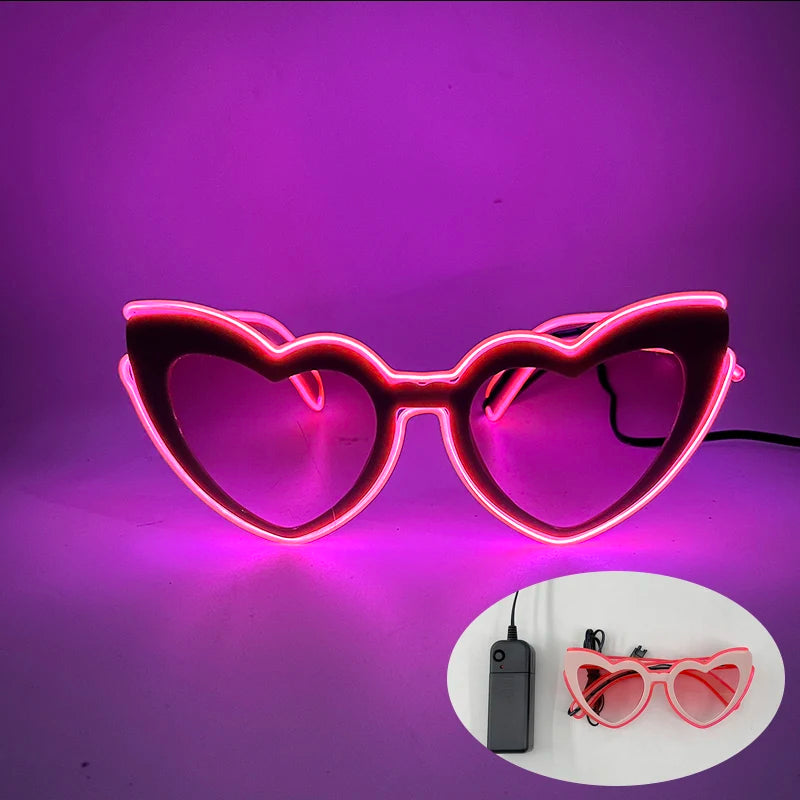 Neon LED Festival Glasses – Light Up Party Sunglasses for Music Festivals, Clubs & Night Events