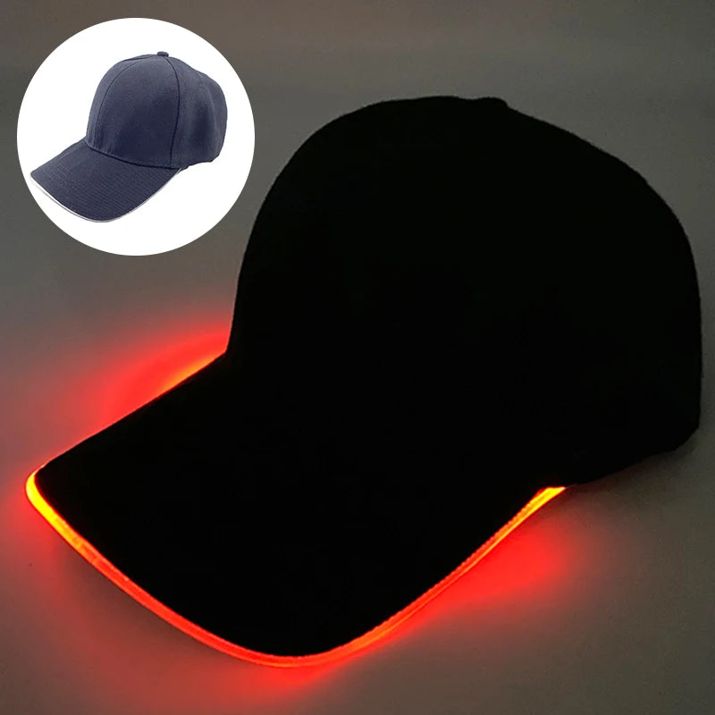 LED Light Up Baseball Cap – Rechargeable Glow Festival Hat for Raves, Concerts & Night Parties