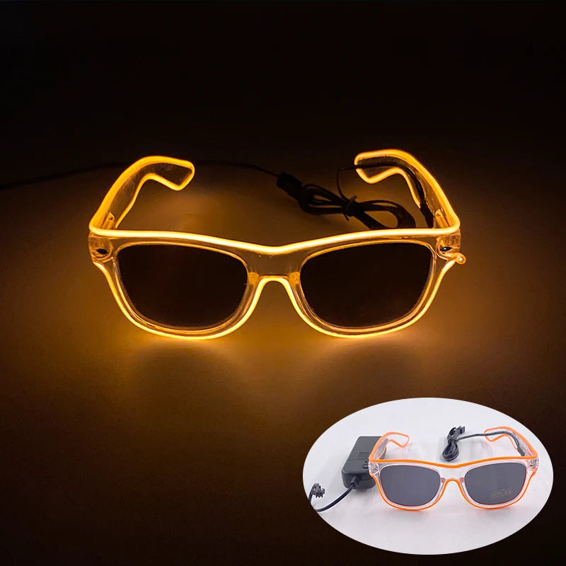 Neon LED Festival Glasses – Light Up Party Sunglasses for Music Festivals, Clubs & Night Events