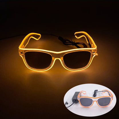Neon LED Festival Glasses – Light Up Party Sunglasses for Music Festivals, Clubs & Night Events