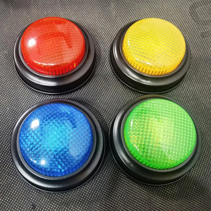 Game Buzzer Set – 4 Quick Answer Buttons with Lights for Quiz and Party Games
