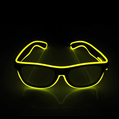LED Rave Cosplay Glasses – Neon Light Up Festival Goggles for Music Festivals, DJ Parties & Clubs