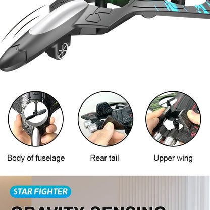LED Remote Control Fighter Plane – 2.4G RC Foam Glider with Stunt Flight