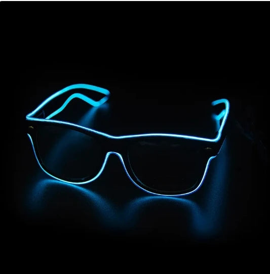 Flashing LED Festival Glasses – EL Wire Light Up Sunglasses for Rave Parties, Music Festivals & Night Events