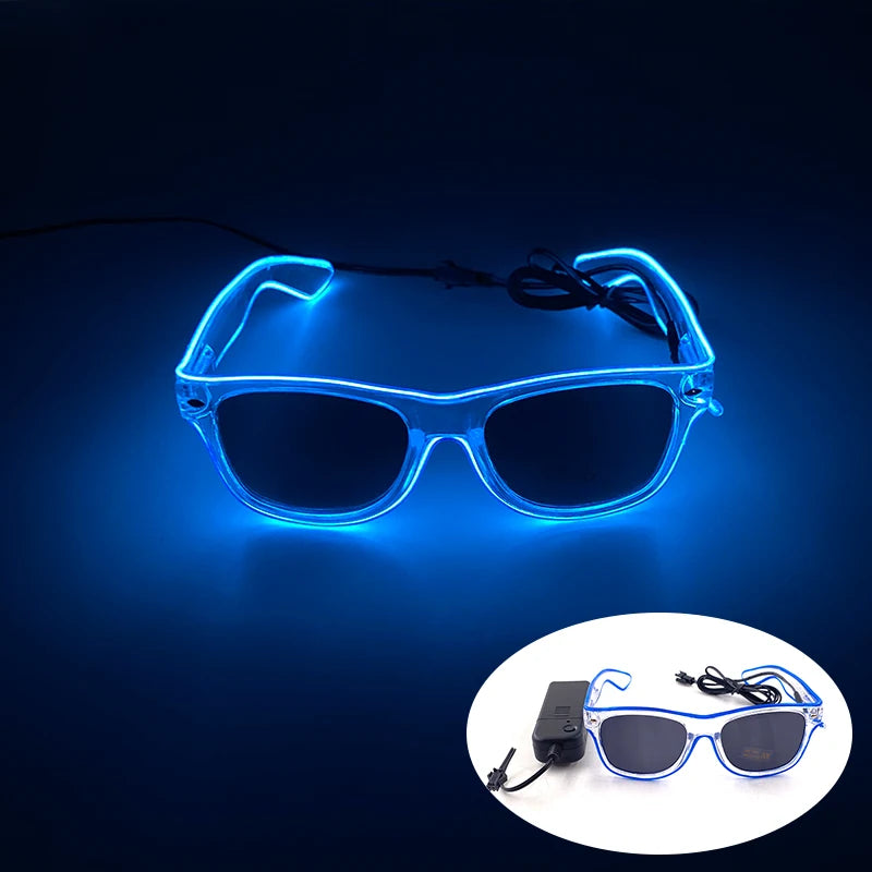 Neon LED Festival Glasses – Light Up Party Sunglasses for Music Festivals, Clubs & Night Events