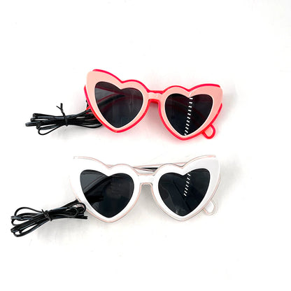 LED Heart Festival Glasses – Light Up Love Heart Sunglasses for Festivals, Parties & Bachelorette Events